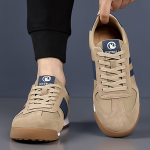 Zapatillas Retro de Skateboarding con Cordones, Puntera a Rayas, Suela de Goma Ligera, Forro de PU para Todas las Estaciones, Lengüeta con Logotipo y Estampado de Goma - Product Image 4