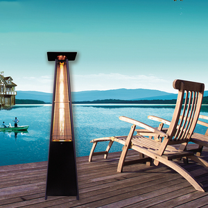 Chauffe-<span class=keywords><strong>terrasse</strong></span> pyramidal moderne noir en acier inoxydable 13KW, <span class=keywords><strong>chauffage</strong></span> au gaz portable certifié ETL, <span class=keywords><strong>chauffage</strong></span> rapide pour <span class=keywords><strong>terrasse</strong></span> - Product Image 1