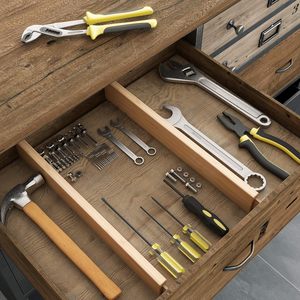 Ensemble <span class=keywords><strong>de</strong></span> séparateurs <span class=keywords><strong>de</strong></span> tiroirs en bambou, <span class=keywords><strong>organisateur</strong></span> <span class=keywords><strong>de</strong></span> tiroirs extensible et réglable en bambou pour la cuisine, la chambre à coucher, la salle <span class=keywords><strong>de</strong></span> bain, le <span class=keywords><strong>bureau</strong></span> - Product Image 4