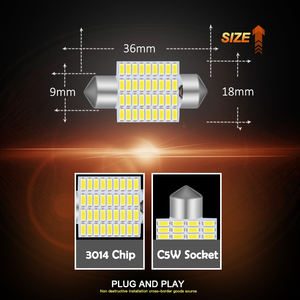 JiaChi Super Bright Multiple Styles T5 C5w C10w Lampes à tubes 31mm 36mm 42mm Festoon Led Light Auto Car Part Interior Reading Bulbs - Product Image 4