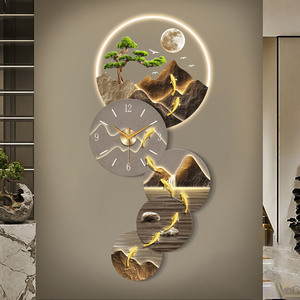 Incisione UV nove pesci pittura acrilica pittura a LED soggiorno corridoio sfondo parete decorazioni per la casa dipinti - Product Image 1