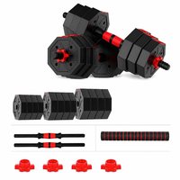 Kit d'haltères et de barres lestées en ciment réglables sur mesure, antidérapants, pour entraînement de musculation à domicile, plusieurs poids
