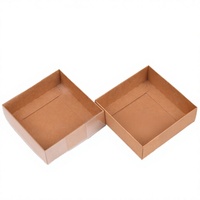 Boîte cadeau en papier kraft recyclable avec couvercle transparent pour bougies, portefeuilles, Noël, gâteaux, bonbons, fêtes, bricolage, carton