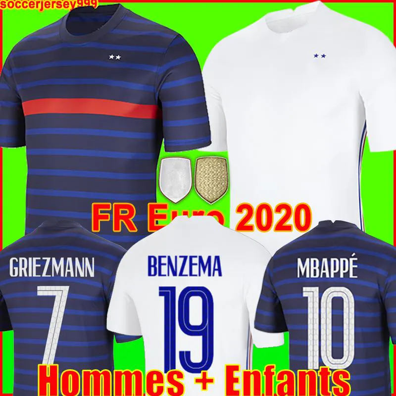 BENZEMA-camiseta de fútbol para hombres y niños, Maillot de pie, Maillot de fútbol, camisa GRIEZMANN MBAPPE FEKIR, uniformes de la 2021