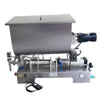 Machine de remplissage horizontale pneumatique pour pâtes et liquides, double usage, pour sauces piquantes et sauces miellées visqueuses