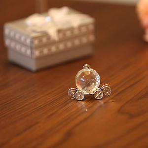 عربة يقطين زجاجية كريستال مصنوعة في المصنع لهدايا زفاف عيد الشكر أو هدايا استحمام الطفل - Product Image 4