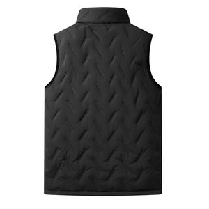 Gilet Imbottito Invernale da <span class=keywords><strong>Uomo</strong></span> Foderato in Pile Piumino Caldo <span class=keywords><strong>Casual</strong></span> Trapuntato Sherpa Giacca Smanicata Antivento in Poliestere - Product Image 6