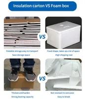 Emballage glacière en papier d'aluminium épaissi personnalisé boîte en carton à isolation thermique pour la réfrigération expédition de poissons vivants