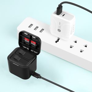 Mini portátil PULUZ <span class=keywords><strong>2</strong></span> en 1 caja de carga de batería cargador de batería y caja de almacenamiento de tarjeta de memoria para cámara Insta360 Ace Pro - Product Image 1