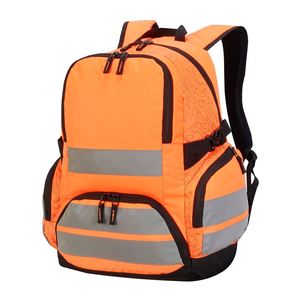 Hi Vis Waterproof Polyester <b>Backpack</b> <b>Heavy</b> <b>Duty</b> Safety Bag Laptop <b>Backpack</b> for Badminton with Reflective Straps - Product Image 3