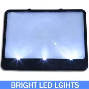 نظارات مكبرة للصفحة ذات أضواء LED رقيقة للغاية وبحجم كبير مخصصة للبيع بالجملة، ورقة تكبير 180*140 ملم ومكبرة 3 مرات لكبار السن - Product Image 6