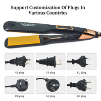 Fer à lisser professionnel en céramique coréen avec écran LCD et 1 an de garantie-Fer plat électrique pour salon et usage domestique