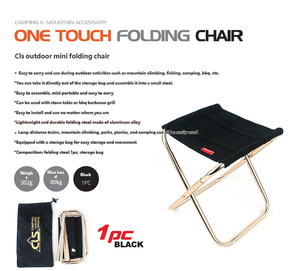 Ultralight Portable Folding <b>Stool</b>, 7075 Aluminum Camping, 80kg Load 1-Second Open, Custom Logo <b>Low</b> MOQ OEM, Dropshipping - Product Image 2