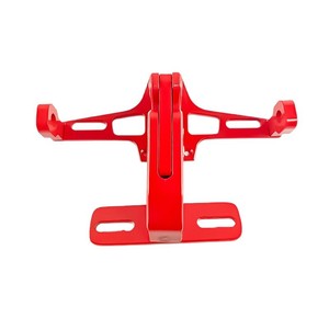 Marco para matrícula de motocicleta Qiangye, rojo, de aleación de aluminio CNC, ajustable, para modificación de motocicletas M8810 - Product Image 4