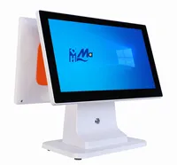 Monitor Layar Sentuh Kapasitif dengan Casing Logam Industri, Antarmuka USB, Layar Baru 15/15.6 Inci untuk Terminal POS Android/Windows 10