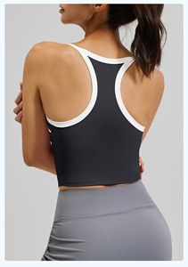 Women Plus Size Lightweight Eco-Friendly Breathable Sports Yoga Top Sports <b>Bra</b> Chest Pad Four-Way <b>Stretch</b> Medium Support - Product Image 3