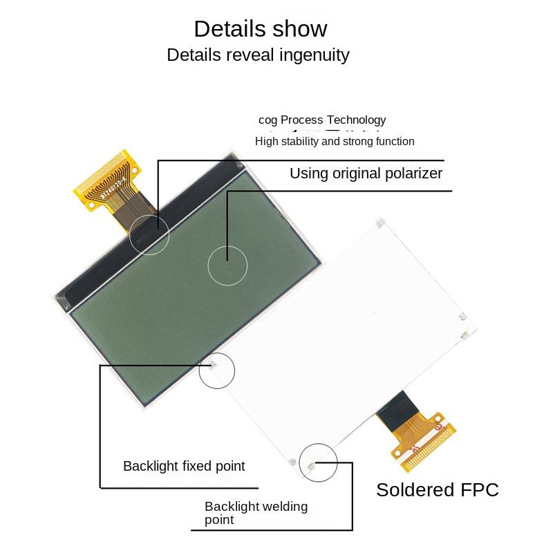 240120 Monochrome STN LCD Display Module with Dot-Matrix COG Type and ...