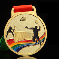 Logo personnalisé 2d 3d en alliage de Zinc, médaille de Sport en métal avec ruban