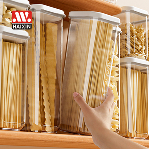 Cocina Rectángulo transparente sellado <span class=keywords><strong>a</strong></span> prueba de humedad <span class=keywords><strong>a</strong></span> prueba de <span class=keywords><strong>agua</strong></span> <span class=keywords><strong>a</strong></span> prueba de plagas Tarro de comida seca Cereales Snack Pasta Recipiente de almacenamiento de alimentos secos - Product Image 6