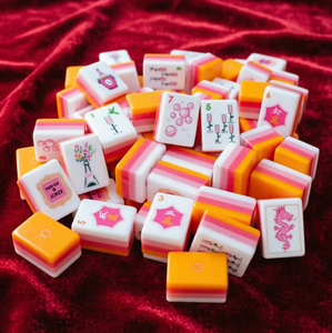 Juego de Mahjong de Viaje Personalizado al por Mayor en Stock, Juego de Lujo Grabado en Acrílico, Fichas de Mahjong Americanas - Product Image 2