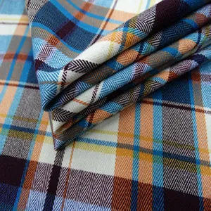 Factory Custom Design 186gsm Breathable Polyester Rayon Spandex Yarn Dyed Check Fabric