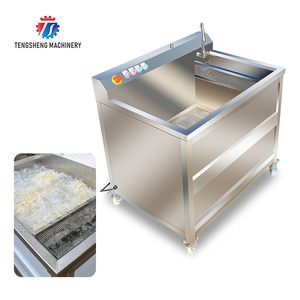 Green Pepper Cleaner Fruit and Vegetable Cleaner Bubble Cleaning Machine Commercial Lettuce Washing Machine