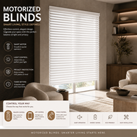 Stores en bois motorisés sans fil avec système manuel intégré en plastique, anti-UV, écologiques, pour la décoration intérieure