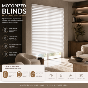 Stores en bois motorisés sans fil, intelligents, avec télécommande électrique, pour la décoration intérieure - Product Image 1