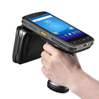 Escáner PDA UHF Portátil con Android 13 de 5.2 Pulgadas, Lector de Códigos de Barras 2D y Lector de Etiquetas RFID, Terminal Portátil Resistente al Agua