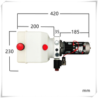 DAVAO 12V 1.1W Station de pompage hydraulique à pompe à engrenages, pression 22, pour levage de hayon de voiture, pompe à huile - Outils hydrauliques