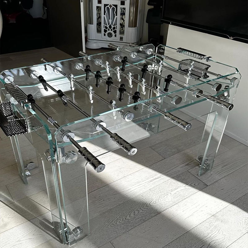 Glass Table Football 2026 Deluxe High End Glass Soccer Table Luxury Crystal Foosball Table ...