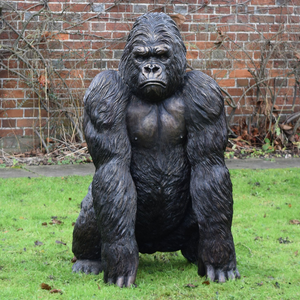 [Personalizado] Escultura de Gorila de Fibra de Vidrio para Decoración de Jardín Exterior Grande, Estatuas de Resina para Parques Temáticos en Venta - Product Image 6