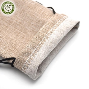 Nhà Máy Giá OEM ODM Khách Hàng Logo Kính Túi Xách Tay Lanh Mềm Dây Rút Linen Vải Kính Túi Kính Râm Túi - Product Image 4