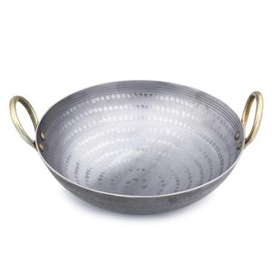 Wok de hierro premium, tradicional, resistente, con asas fuertes para cocina casera y restaurantes. - Product Image 1