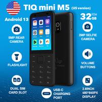 هاتف TIQ MINI M5 بنظام أندرويد 13 بسعر الجملة، إصدار أمريكي، شريحتين، شاشة لمس، لوحة مفاتيح فعلية، هاتف للطلاب، للموزعين الأمريكيين