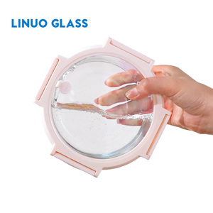 LINUO 2024 Hot Selling <strong>Kitchen</strong> Food <strong>Snap</strong> Locking <strong>Kitchen</strong> Food <strong>Snap</strong> Locking Airtight Glass Meal Prep Containers with Glass Lid - Product Image 4
