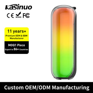 Altavoz OEM Micrófono de karaoke Altavoz de diente azul LED inalámbrico para reproductor de fiesta al aire libre Altavoz portátil de ritmo de pantalla completa - Product Image 1