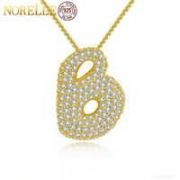 2025 bijoux fins à la mode 26 lettres Style Hip Hop pendentif collier 925 argent et or pour hommes et femmes collier Moissanite