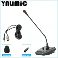 Microphone à col de cygne USB omnidirectionnel de bureau professionnel pour une utilisation en salle de conférence