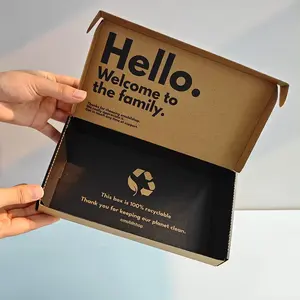 Embalagem de papel personalizada para presente, caixa ondulada para envio e pacote com logotipo personalizado, entrega rápida 2024
