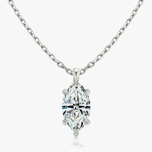 Collier vintage en diamant de laboratoire taille marquise, plaqué or 18 carats, 1 carat E VVS IGI, bijoux pour femmes - Product Image 2