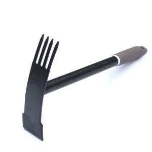 Wholesale Garden Tools 2 In 1 Mini Fork Cultivator Weeding Hoe With Plastic Hoe Handle