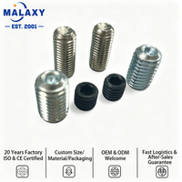 Vis sans tête hexagonale en acier inoxydable A2 Malaxy, pointe plate, entièrement filetée, DIN 913