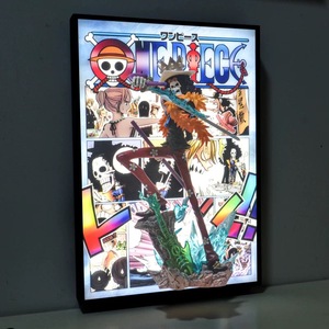 Marco de Luz LED Retroiluminado de <span class=keywords><strong>Anime</strong></span> <span class=keywords><strong>One</strong></span> <span class=keywords><strong>Piece</strong></span> con Figura, Decoración Luminosa de Pared, Pintura de Personaje de <span class=keywords><strong>Manga</strong></span>, Luz Nocturna para el Hogar - Product Image 5
