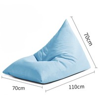 Pouf triangulaire en tissu pour salon, siège au sol, fauteuil individuel, mobilier d'intérieur