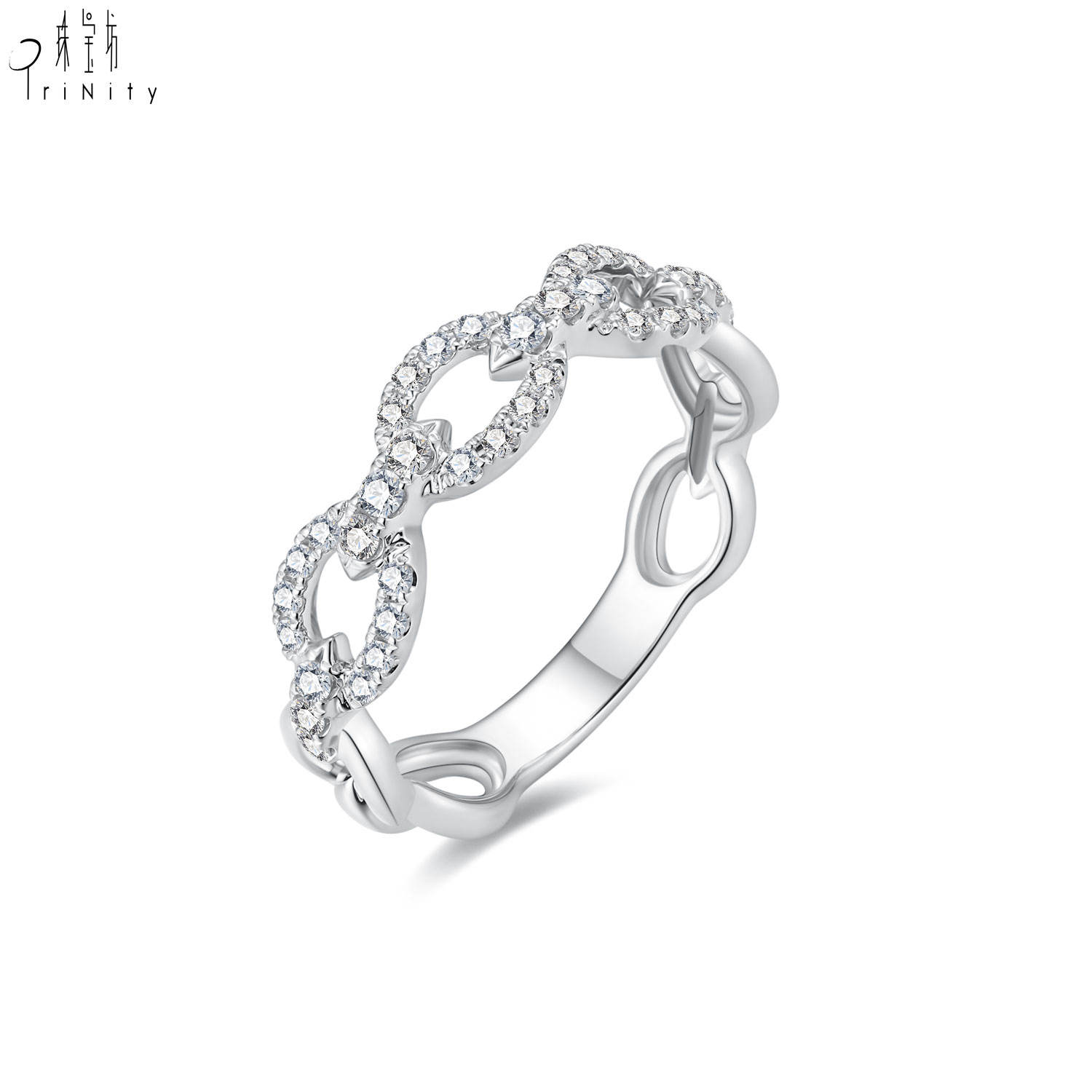18K White Gold