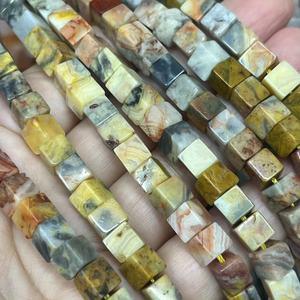 <span class=keywords><strong>Crazy</strong></span> Lace Agate Venta al por mayor Cubo de piedras preciosas 6X6mm Cuentas cuadradas de piedra natural para la fabricación de joyas Aprox: 380mm/STR - Product Image 2