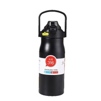 Bouteille isotherme en acier inoxydable 316 épaissie avec paille, grande capacité, design moderne, personnalisable, portable