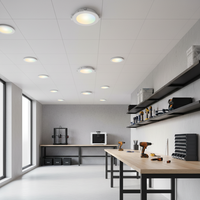 Serie 5 CCT 16W LED Luz empotrable Panel inteligente Luz blanca con diseño moderno ajustable para luces descendentes de taller u oficina