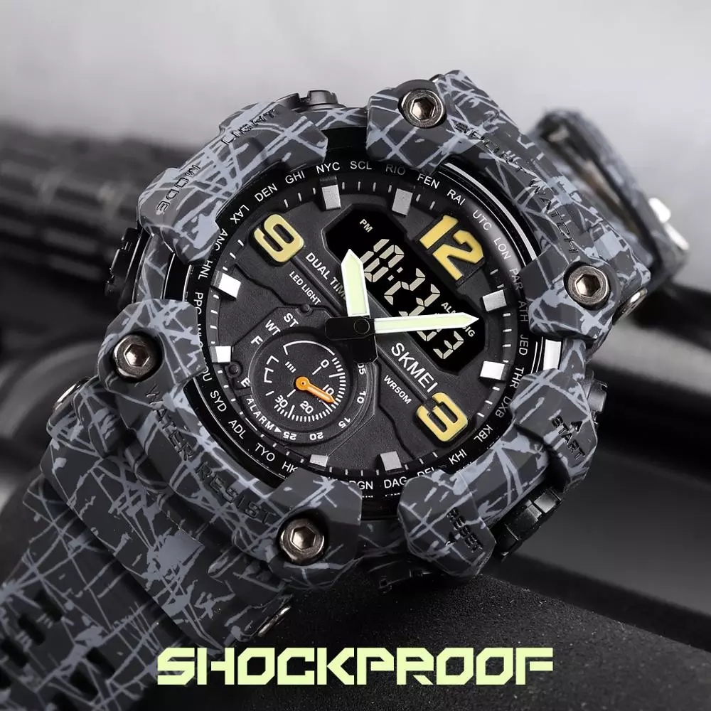 SKMEI Orologi da uomo in pelle nera, alla moda, abbigliamento da lavoro, classico, casual, semplice, leggero, analogico, impermeabile, regalo per papà, G2074 cassa nera quadrante bianco : ADALOVE